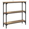 vidaXL Konsolbord Artisan Egetr&aelig; 75 x 22,5 x 75 cm Konstrueret tr&aelig;