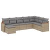 vidaXL sofas&aelig;t til haven 8 dele med hynder polyrattan beige