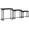 vidaXL Nesting Kaffebord 3 pcs Sort eg 50.5 x 35 x 53 cm