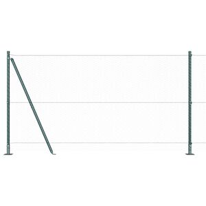 vidaXL Hexagonal hegn med betonbund 10 x 1,2 m PVC-belagt st&aring;l Gr&oslash;n