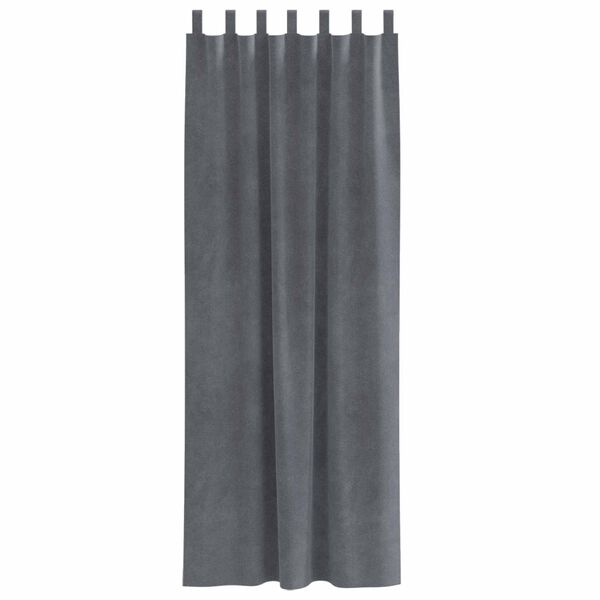 vidaXL M&oslash;rkl&aelig;gningsgardiner 2 pcs Lysegr&aring; 140 x 260 cm Fl&oslash;jl
