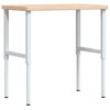 vidaXL arbejdsb&aelig;nk 100x60x(73-99,5) cm massivt egetr&aelig; rektangul&aelig;r