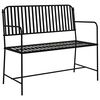 vidaXL Haveb&aelig;nk 2 -Seater 103,5 x 51,5 x 90 cm St&aring;l Sort