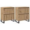 vidaXL Sideboard 2 stk. Artisan Egetr&aelig; 60 x 35 x 70 cm