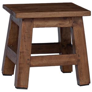 vidaXL Taburet Naturfarvet 26 x 26 x 26 cm Mahogni Tr&aelig;