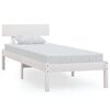 vidaXL sengestel 100x200 cm massivt fyrretr&aelig; hvid