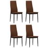 vidaXL spisebordsstole 4 stk. stof brun