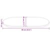 vidaXL bordplade 90x45x2,5 cm oval massivt fyrretr&aelig; hvid