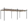 vidaXL pergola med sammenrulleligt tag 589x292x230 cm gr&aring;brun