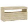 vidaXL tv-bord med LED-lys 70x35x40 cm sonoma-eg