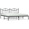 vidaXL sengeramme med sengegavl 193x203 cm metal sort