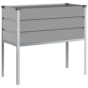 vidaXL Plantekasse Lysegr&aring; 100 x 45 x 90 cm Galvaniseret st&aring;l