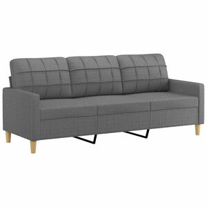 vidaXL 3-personers sofa 180 cm stof m&oslash;rkegr&aring;