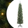 vidaXL Kunstigt juletr&aelig; med stativ Gr&oslash;n 240 cm PVC og St&aring;l og Plastik