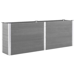 vidaXL h&aelig;vet plantekasse 250x50x91 cm WPC gr&aring;