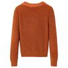 Sweater til børn str. 92 strikket cognacfarvet