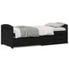 vidaXL daybed med 5 skuffer uden madras IRUN sort 90x200 cm