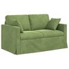 vidaXL Sofa 2 pcs Lys gr&oslash;n 138 x 78 x 80 cm Fl&oslash;jl