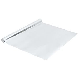 vidaXL selvkl&aelig;bende folie til m&oslash;bler 500x90 cm PVC s&oslash;lvfarvet h&oslash;jglans