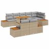 vidaXL Havesofa S&aelig;t 9 stk. Beige Poly rattan