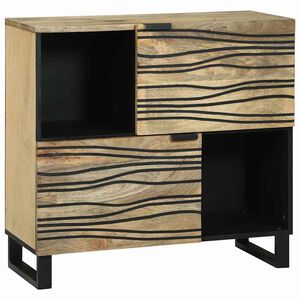 vidaXL Sideboard Brun 80 x 33 x 75 cm Massivt mangotr&aelig;
