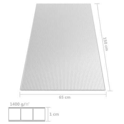 vidaXL polykarbonatplader 2 stk. 10 mm 150x65 cm