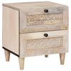 vidaXL Natskab Hvid 40 x 33 x 46 cm Konstrueret tr&aelig;