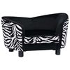 vidaXL hundesofa 68x38x38 cm plys sort