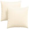 vidaXL Sofapuder 2 pcs Creme 60 x 60 cm Velourstof