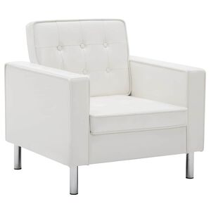 vidaXL L&aelig;nestol Hvid 75x70x75 cm Kunstl&aelig;der