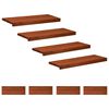 vidaXL Trappetrin 8 stk. 80 x 25 x 2 cm Brun Solid b&oslash;g