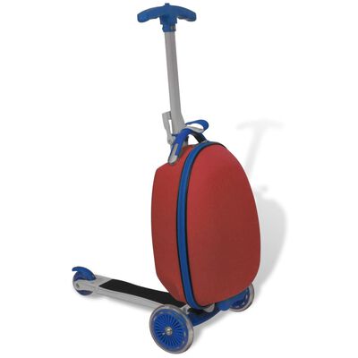 vidaXL løbehjul til børn med trolleykuffert rød