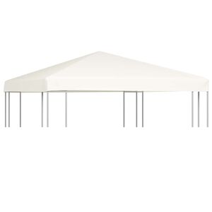 vidaXL pavillontopd&aelig;kke 310 g/m&sup2; 3 x 3 m cremehvid