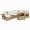 vidaXL sofas&aelig;t til haven 8 dele med hynder polyrattan beige