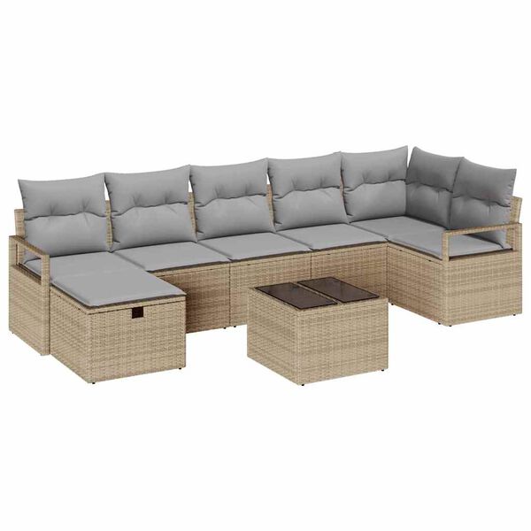 vidaXL Sofa S&aelig;t med pude 5 pcs polyrattan
