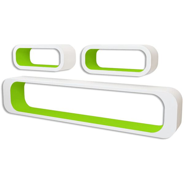 vidaXL kubeformede v&aelig;ghylder 6 stk. gr&oslash;n og hvid