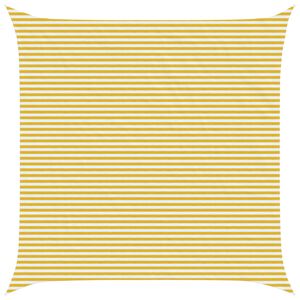 vidaXL Solsejl Gul og Hvid 6 x 6 m HDPE