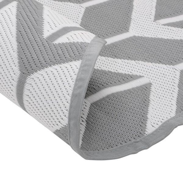 vidaXL udendørs gulvtæppe ARAKIL Ø200 cm PP grå