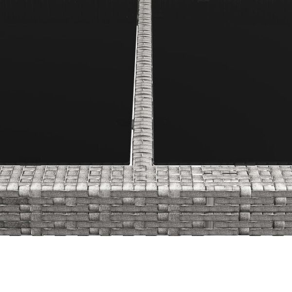 vidaXL udendørs spisebord 200x150x74 cm polyrattan grå