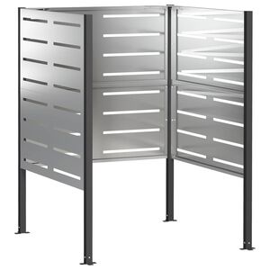 vidaXL Skjuler til affaldsbeholder 85 x 85 x 113 cm Galvaniseret st&aring;l