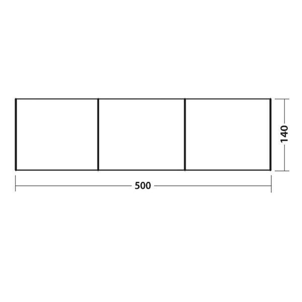 Easy Camp l&aelig;sejl 500x140 cm gr&aring;