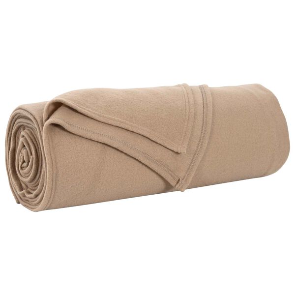 vidaXL Kastet&aelig;pper 6 pcs Camel 350 x 270 cm Fleece