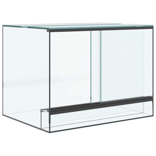 vidaXL Krybdyr og amfibiehabitater Hvid 40 x 30 x 30 cm Glas