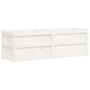 vidaXL plantekasse 150x50x50 cm massivt fyrretr&aelig; hvid