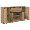 vidaXL Sideboard med skuffe 3 pcs Artisan Egetr&aelig; Konstrueret tr&aelig;