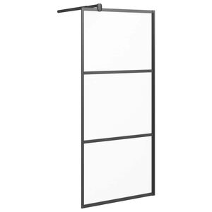 vidaXL brusev&aelig;g 80x195 cm matteret sikkerhedsglas sort