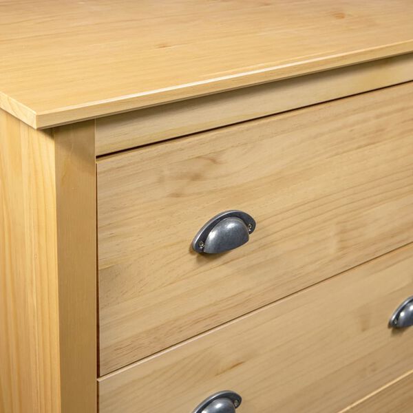 vidaXL skænk Hill med 4 skuffer 79x40x110 cm massivt fyrretræ