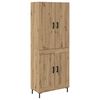 vidaXL Highboard Artisan Egetr&aelig; 69,5 x 34 x 180 cm Konstrueret tr&aelig;
