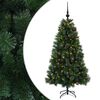 vidaXL Kunstigt juletr&aelig; med julekugle 120 cm 150 LED'er Varm hvid