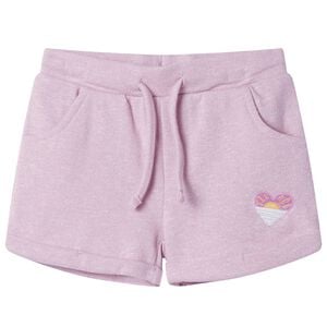 Shorts til b&oslash;rn str. 116 med snor lilla